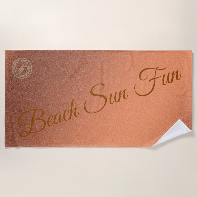 Serviette De Plage Orange moderne (Devant)