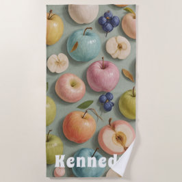 Serviette De Plage Orchard Whimsy : Fruits pastel