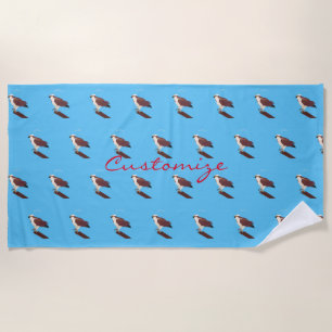 Serviette De Plage Osprey Hawk Raptor Thunder_Cove