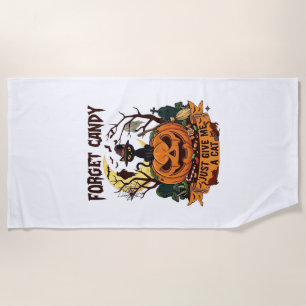 Serviette De Plage Oublie les bonbons, donne-moi simplement Halloween