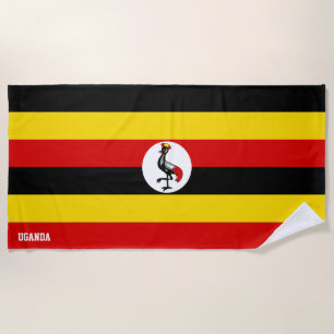 Serviette De Plage Ouganda Drapeau splendide patriotique