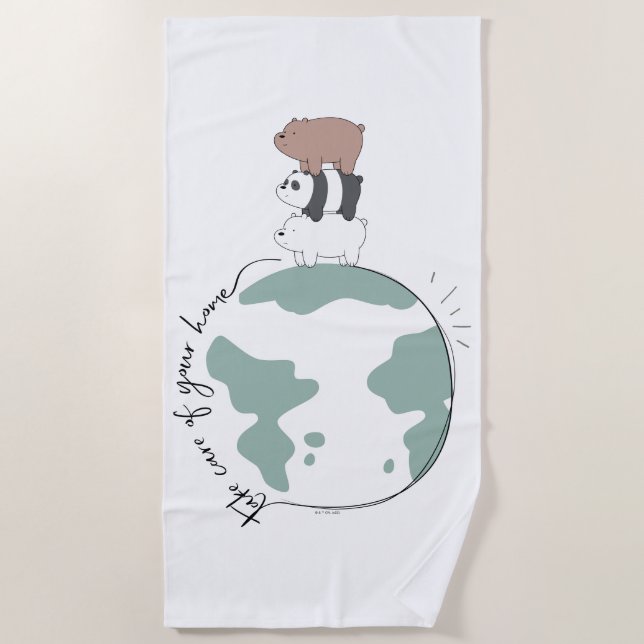 Serviette De Plage Ours nus - Prenez soin de votre maison (Devant)