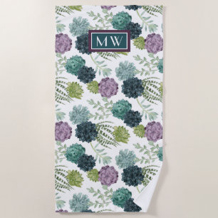 Serviette De Plage PA succulente de collection de bonheur d'usine du