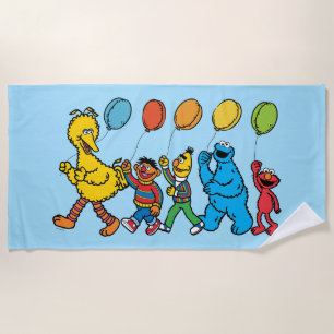 Serviette De Plage Pal de rue Sésame   Ballons de parti