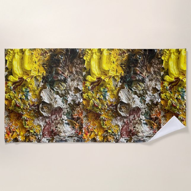 Serviette De Plage Palette de l'artiste #1 (Devant)