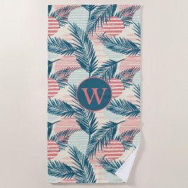 Serviette De Plage Palm Feuille Tropical Summer Beach Towne