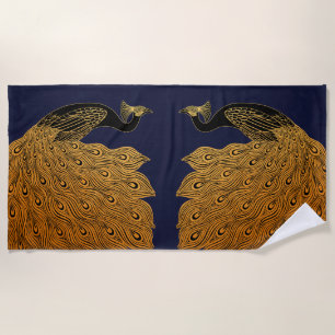 Serviette De Plage Paon Art Nouveau de Will Bradley