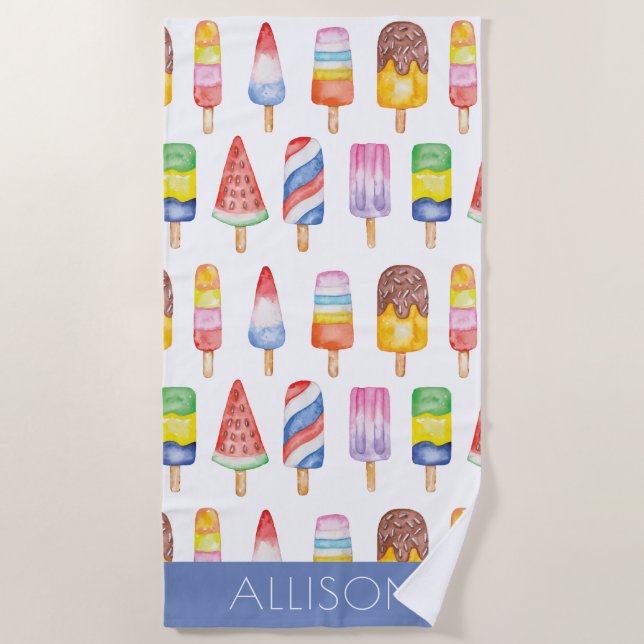 Serviette De Plage Papier d'enveloppement des capsules d'aquarelle (Devant)