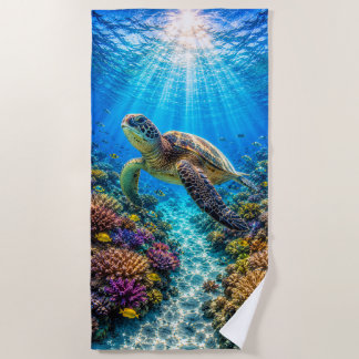 Serviette de plage Paradis de la Tortue de Mer