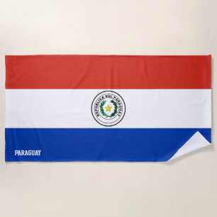 Serviette De Plage Paraguay Drapeau splendide patriotique