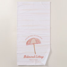 Parapluie Aquarelle Tropical Beach Personnalisé