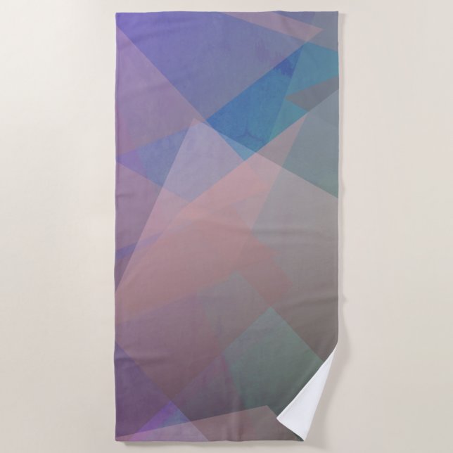 Serviette De Plage Particules volantes Abstraites | Formes géométriqu (Devant)
