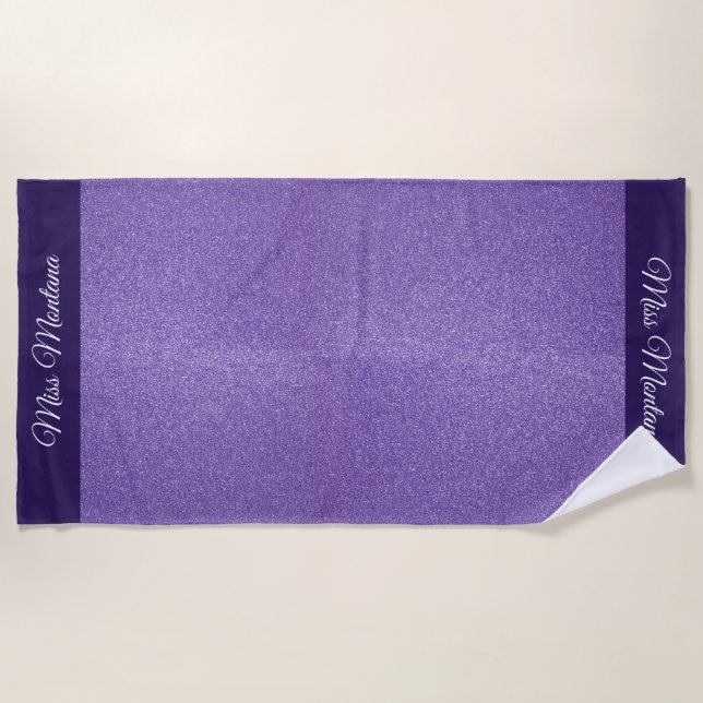 Serviette De Plage Parties scintillant de style Miss America Pageant  (Devant)