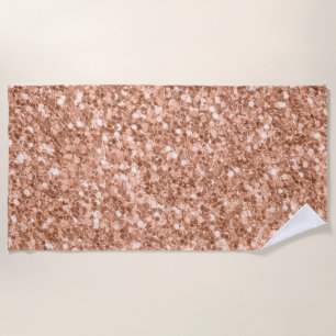 Serviette De Plage parties scintillant en or rose