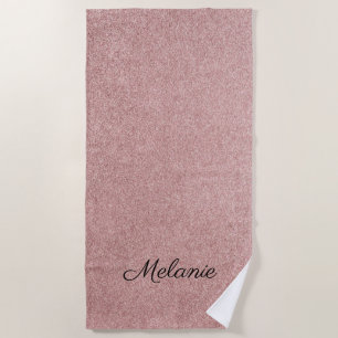 Serviette De Plage Parties scintillant rose Gold Girl Parkle rose