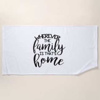 Serviette De Plage Partout dans la famille| Monogramme personnalisé