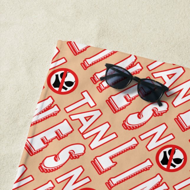 Serviette De Plage Pas de lignes Tan (En situation)