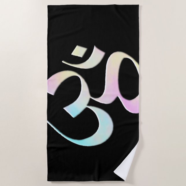 Serviette De Plage Pastel Om  (Devant)