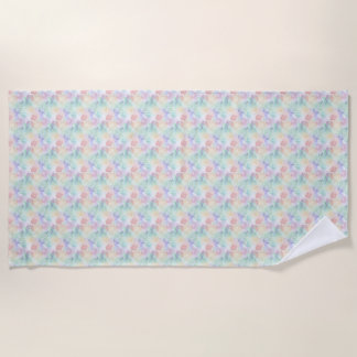 Serviette De Plage Pastel Seashell and Ocean theme 