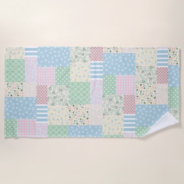 Serviette De Plage Patchwork (Devant)