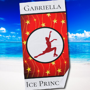 Serviette De Plage Patinage artistique "Ice Princess" Gold Star
