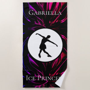 Serviette De Plage Patinage artistique "Princesse de glace" Personnal