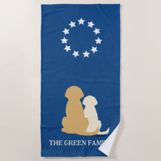 Serviette De Plage Patriotic Americana Golden Retriever