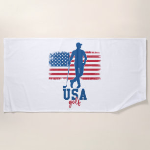Serviette De Plage Patriotic Golf USA