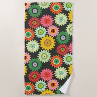 Serviette De Plage Patterned Gears