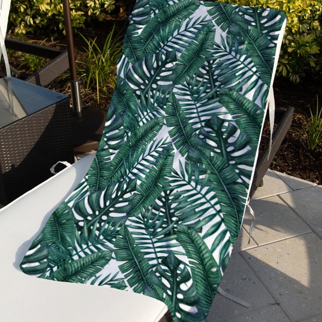 Serviette De Plage Paume vert tropicale Feuille Motif (Créateur téléchargé)