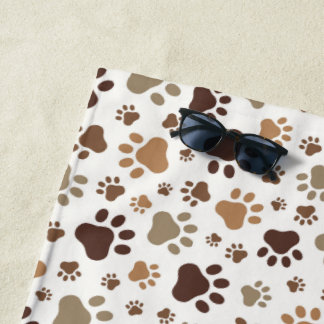 Serviette De Plage Paw Prints 