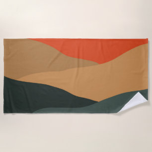Serviette De Plage Paysage Abstrait