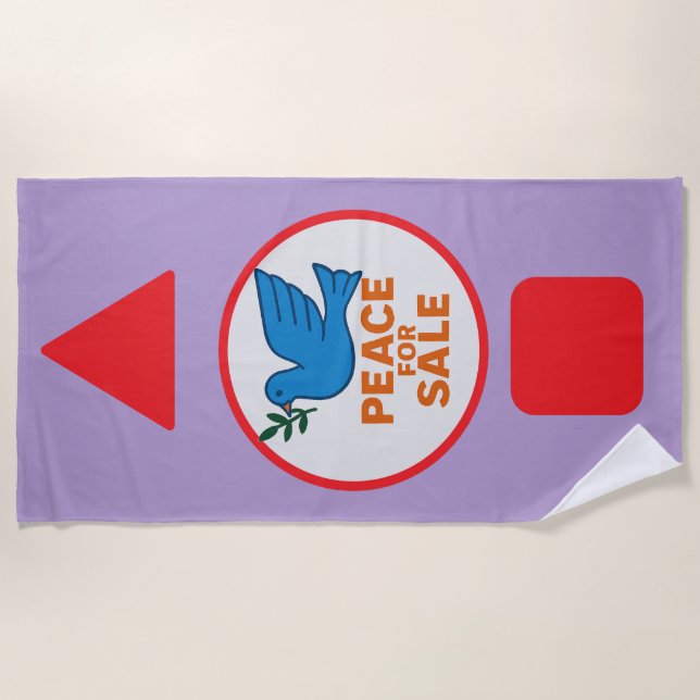 Serviette De Plage Peace theme designed beach Towel (Devant)