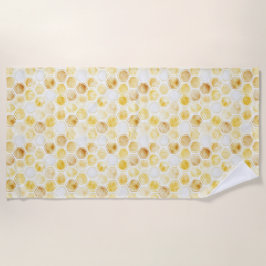 Serviette De Plage Peigne jaune or