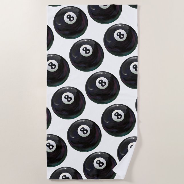 Serviette De Plage Peint 8 Poolball (Devant)