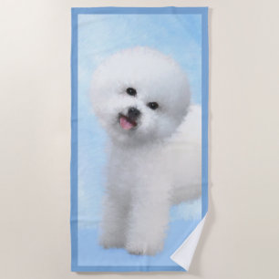 Serviette De Plage Peinture Bichon Frise - Cute Original Chien Art