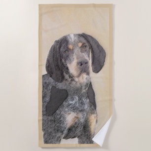 Serviette De Plage Peinture de linge bluetick - mignon chien original