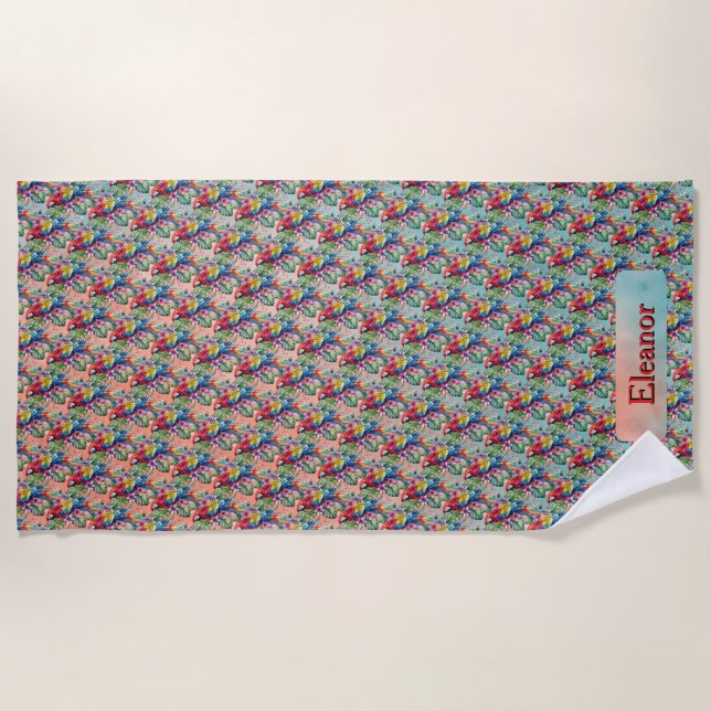 Serviette De Plage Perroquet (Devant)