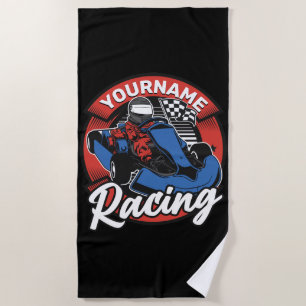 Serviette De Plage Personalized Go Kart