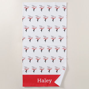 Serviette De Plage Personnalisé Né pour être un Gymnaste