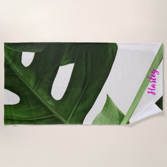 Serviette de plage personnalisée (Devant)