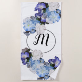 Serviette de plage personnalisée assez florale de