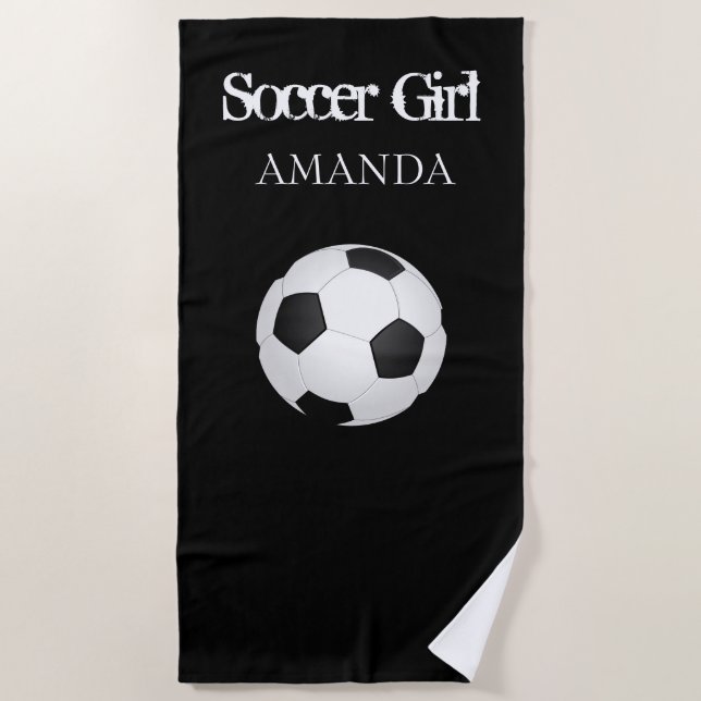 Serviette de plage personnalisée avec ballon de fo (Devant)