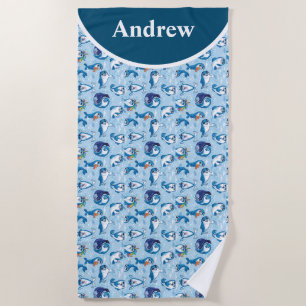 Serviette de plage personnalisée avec des bébés ph