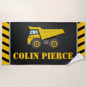 Serviette de plage personnalisée de camion à benne