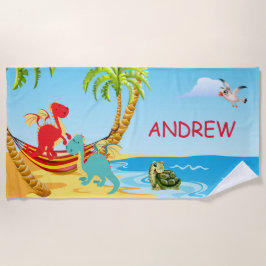 Serviette de plage personnalisée de l'enfant avec