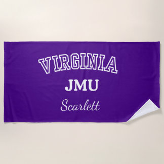 Serviette de plage personnalisée de l'Université J