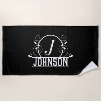 Serviette de plage personnalisée Nom personnalisé 