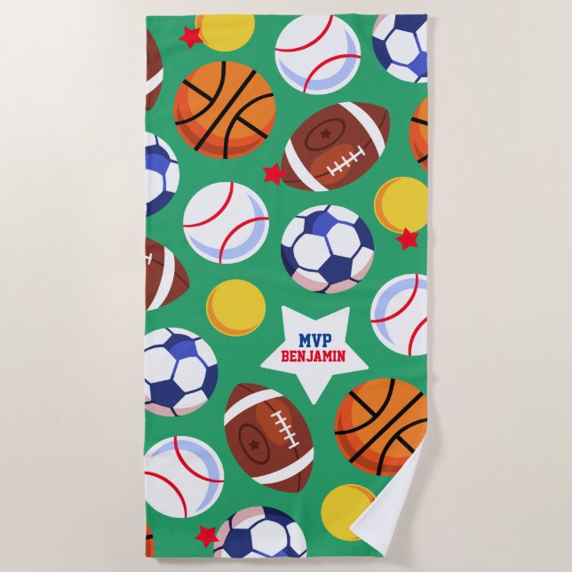 Serviette de plage personnalisée par enfants (Devant)