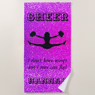 Serviette de plage personnalisée pom-pom girl pour